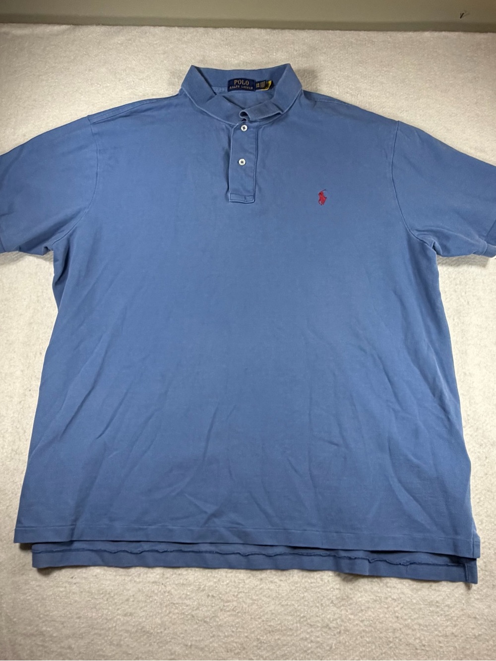 Polo Ralph Lauren Men’s Mesh Cotton Short Sleeve Polo Shirt Light Blue Size 2XB